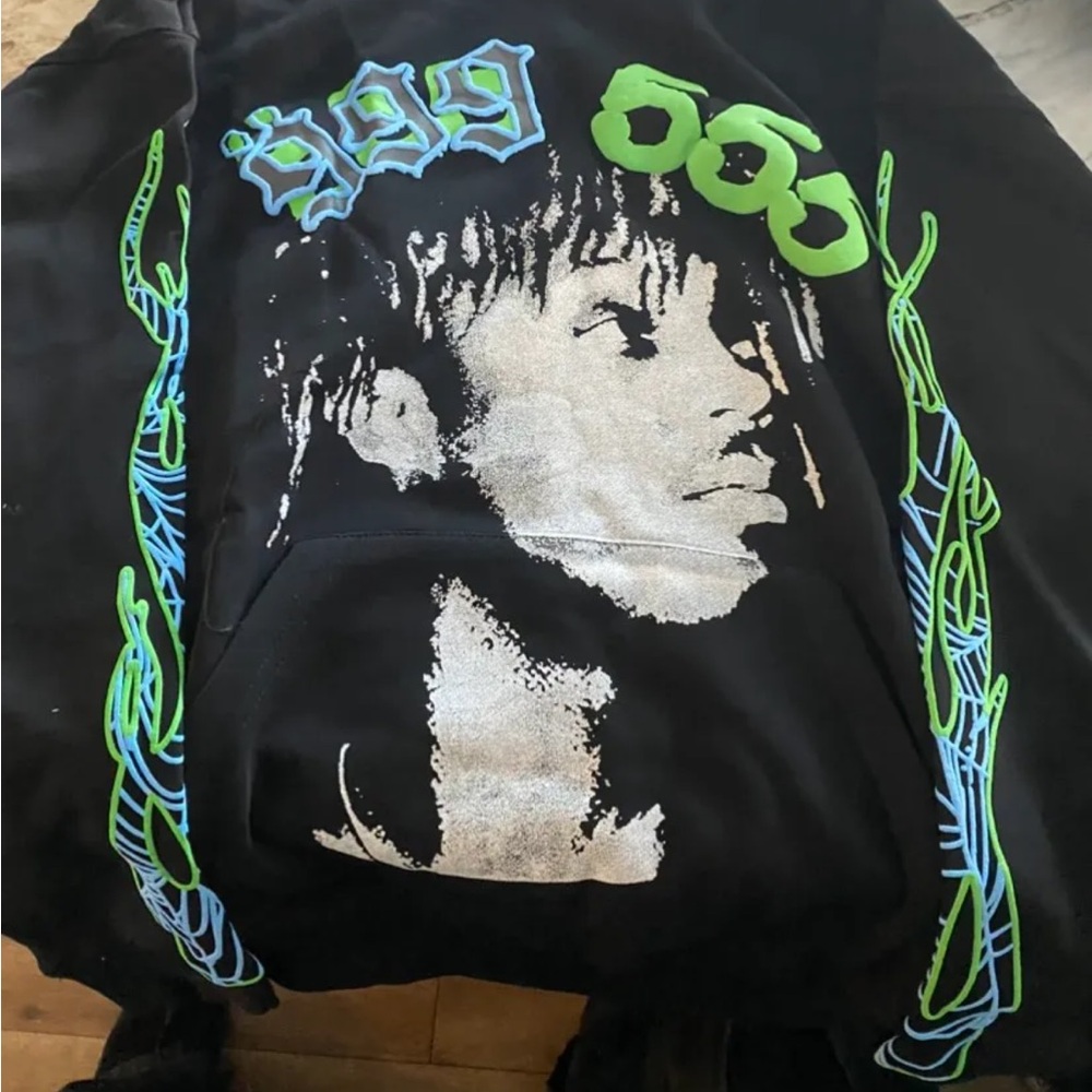 Men's Black Graphic Hoodie